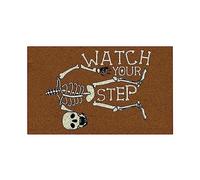 Halloween Doormat Welcome Doormat Broken Skeleton Man Cute Witch Decoration for Parties and Home Mat for Outdoor and Indoor Use (Silver, One Size)