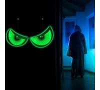 Halloween Double Sided Luminous Eyes Hanging Decoration Suitable for Indoor and Outdoor Use with Fluorescent Glow and Scary Bloodshot Pattern (A)