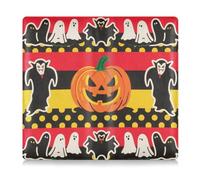 Halloween Dracula Stripe Premium Leather Auto Registration Insurance & ID Card Holder Prefect Car Essentials Wallet for Driver License, Cards & Essential Documents