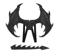 Halloween Dragon Costume Wing Dinosaur Tail Children's Fancy Dress Up Clothes Carnival Cosplay Demon Dragon Animal Wing Tail Accessory Kids Boys Girls Stage Performance Props Pretend Party Decorations