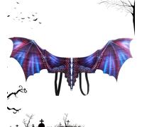 Hallowe'en Dragon Wing - Majestic Dragon Wings, Accessory for Adults | Detailed Fabric Cosplay Wings Piece, Unisex Fantasy Costume Prop, Eye-catching Party Carnival Costume Outfit Stage Picture