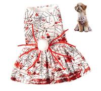 Halloween Dress For Dogs,Dog Halloween Spider Dress | Comfortable Doggie Holiday Skirts, Bloody Halloween Pet Costume For Small And Medium Dogs