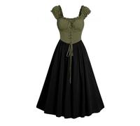 Halloween Dress Plus Size Ladies' Tight Corset Cottage with Pockets Seeveless Mid Length Summer Sexy Gothic Clothes for Women