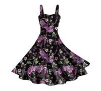 Halloween Dresses for Women Adult Costumes Woman Adults Witch Dress Plus Size Black Costume Winter Outfits Womens Skeleton Mini UK Ladies Fancy Dark Purple M