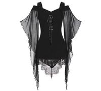 Halloween Dresses for Women Gothic Style Oversized Sleeve Irregular Splicing Camisole Dress with Straps Oversized Dress for Women Women's Novelty Dresses Plus Size Cocktail