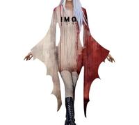 Halloween Dresses for Women Womens Outfits Fancy Dress Costumes Witch Costume Pumpkin Party UK Woolen Vintage Red Woman Outfit Clothes Skeleton Ladies Plus Size 1-Red3 S