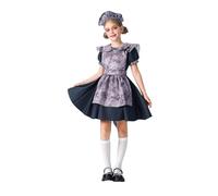 Halloween Dresses Kids Medieval Gothic Dresses Pirate Costume Teenager Long Sleeve Halloween Horror Movie Costumes Girls Vampire Dress and Outfit Bat Print Tutu Pumpkin Printed Princess