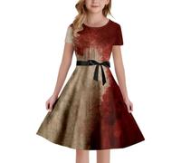 Halloween Dresses Kids Pirate Costume Dress Witch Fancy Zombie Fairy party Vampire for Girls Rockers