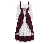 Halloween Dresses, Wicked Scary Pumpkin Dead Victorian Ghost Long Funny Corset Sexy Pirate Adult Plus Size Outfit Women, Medieval Skater Steampunk Halloween Costumes Adults, XXL Dark Purple