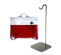 Halloween Drip Bag Earphone Case - Music Drip Case for AirPods Pro 1/2, Liquid Silicone Protective Cover with High Transparency Shell and Anti-Fall Design (Red RH +Bracket)