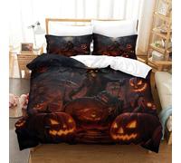 Halloween Drummer-spooky Haunted Scene Duvet Cover 3 PCS Hotel Quality Quilt Cover Bedding Sets Bed Covers with Pillowcases with Zipper Closure Ultra Soft Hypoallergenic Microfiber King（220x240cm）