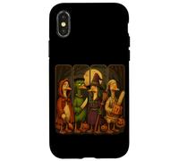 Halloween Duck Quartet Autumn Gathering Funny Goose Case for iPhone X/XS