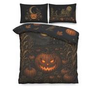 Halloween Duvet Cover Set Single, Pumpkin Patch Bedding