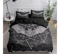 Halloween Duvet Cover Sets Bedding Set Single Size - 135x200cm Halloween Bat Theme Super Soft Anti Allergic Duvet Set, Easy Care and Breathable Microfiber Covers With 2 Pillowcase