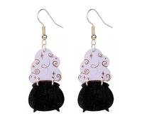 Halloween Earring for Women Acrylic Cute Fun Ghost Bats Earrings Funky Spooky Quirky Pumpkin Bucket Ghost Dancing Skeleton Skull Spider Earrings Halloween Costume Jewelry Gift