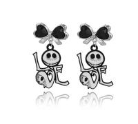 Halloween Earrings Cute Skull Earrings for Women Fun Crystal Pumpkin Dangle Earrings Funny Smiling Face Pumpkin Drop Earrings Halloween Earrings Jewelry Gifts, Alloy Steel, No Gemstone