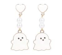 Halloween Earrings, Cute & Spooky Ghost Drop Pendant Charm Earrings Fun Creative Dangle Jewelry for Women Halloween Party Cosplay Costume Accessories Jewelry Gift
