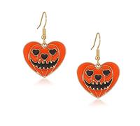 Halloween Earrings for Women Dangling Pumpkin Earrings Witch Cat Ghost Earrings Spooky Earrings Horror Scream Creepy Goth Earrings Halloween Accessories for Women Pumpkin Jewelry (Style8_heart pumpkin