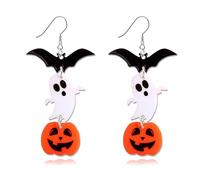 Halloween Earrings for Women Spooky Ghost Earrings Studs Bat Earings Accessories Matching Ghostface Costume Hocus Pocus Party Favors as Cute Halloween Gifts Basket Stuffers Christmas Jewelry
