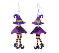 Halloween Earrings for Women Spooky Witch Hat Boots Ghost Cowboy Cowgirls Acrylic Drop Dangle Earrings Halloween Costume Party Jewelry Festival Gifts, Acrylic, No Gemstone