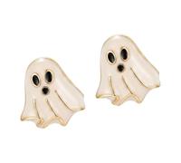 Halloween Earrings Pair, Novelty Holiday Ear Jewelry, Glossy Alloy Finish with Gold-Tone Accents for Costume Looks Seasonal Ear Accessory Festive Costume Studs Holiday Party Jewelry Glossy Look
