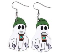 Halloween Earrings - Scary Drop Pendants, Pendants for Ghost Earrings, for Costume Parties, Weddings, Dances, Holidays, Beach Festivals, Daily Use, riferimento alla descrizione, Wooden, Please