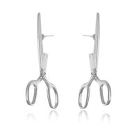 Halloween Earrings Women Scary Scissors Earrings, Halloween Dangle Earrings, Vampire Witch Costume Accessory, Halloween Jewelry Gift for Women Girls, L, Stainless Steel, No Gemstone