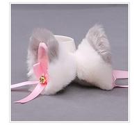 Halloween Easter Furry Japanese Cute Cat Kitten Fox Lolita Maid Hair Clips for Cosplay Characters Costume Party (grey white1)