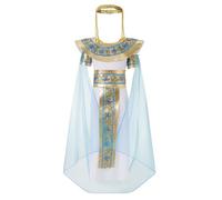 Halloween Egyptian Queen Dresses For Kids Girls Cape Sleeveless Crew Neck Bright Flower Cosplay Costumes For Masquerade Party (A-01, M)