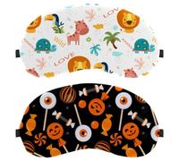 Halloween Elements 2-Pack Light-Blocking Soft Breathable Eye Masks Sleep Mask Eye Patch
