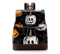 Halloween Elements Pumpkins Seamless Pattern Women Backpack, Small Travel Flap Rucksack Handbag Causal Daypack for Ladies Girls