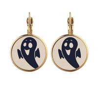 Halloween Emaciated Little Devil Gold Clip On Drop Earrings Non Piercing Dangle Jewelry