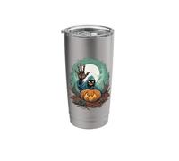 Halloween Emerging Hands Spooky Pumpkin Stainless Steel Insulated Tumbler