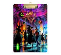 Halloween Enchanted Masquerade Ball Clipboard Office Acrylic Cute for Students Girls Children Teacher Clipboard Size 9 x 12