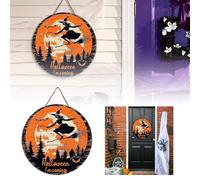 Halloween Enchanting Halloween Door Hanging Decoration - Spook Up Your Entrance with This Bewitching Sign to Welcome Guests and Set a Festive Atmosphere (C, 20cm)