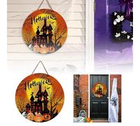 Halloween Enchanting Halloween Door Hanging Decoration - Spook Up Your Entrance with This Bewitching Sign to Welcome Guests and Set a Festive Atmosphere (A, 20cm)