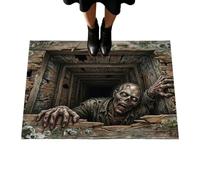 Halloween Entrance Door Mat Non Slip Optical Illusion Party Mat