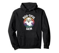 Halloween Esthetician Boo-tiful Skin Retro Ghost Pullover Hoodie