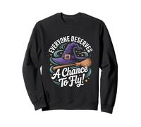 Halloween Everyone Deserves A Chance To Fly Broom Witch Sweatshirt