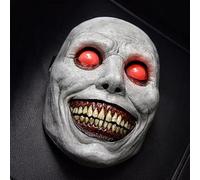 Halloween Exorcist Smile Mask - Glowing Scary Halloween Mask for Adults, Creepy Smiling Demons Halloween Costume Party Props Evil Cosplay Props
