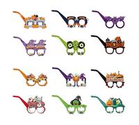 Halloween Eye Glasses, Paper Photo Booth Props, Halloween Photo Booth Eyeglasses for Nightclub School Music Festival Carnival Haunted House Cosplay