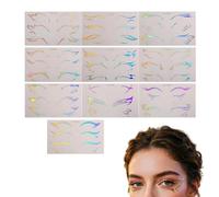 Halloween Eye Makeup Stickers - Pack of 10 Waterproof Eye Decorations, Masquerade Face Stickers - Suitable for Girls Women Wives Artists Home Salon Parties Theme Parties Concerts Clubs and Au
