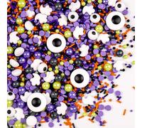 Halloween Eye Sprinkles for Cake Decorating, 150g/5.29oz, Edible Candy Eyeballs, Pearl Sugar Sprinkles Mix, Perfect for Cake Decoration, Cupcake Decorations Donuts Toppings
