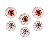 Halloween Eyeball Decorations - Halloween Eyeballs Scary Terror Props | 6 Pieces Resin Horror Props Trick or Parties Favour for Tabletop Cabinets Desk Desktop Bl