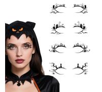 Halloween Eyeliner Stickers,Halloween Eye Shadow Stickers,Spider Eye Temporary Tattoos Eyeliner Decals Fake Tattoos Stickers Waterproof Eyelash Makeup Tattoo Face Sticker for Masquerade Party Supplies