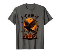 Halloween F Caw F Black Crow Spooky Gothic Bird Raven T-Shirt