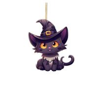 Halloween Fabric Christmas Ornaments Halloween Ornaments 2023 Hanging Ornaments For Xmas Tree Cute Acrylic Cat Pendant Christmas Tree Decorations For Home Holiday Party (E, One Size)
