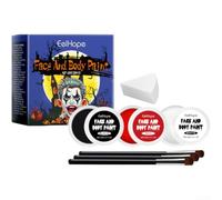 Halloween Face Body Paint Set 3 Colours Red Black White