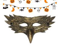 Halloween Face Cover PU Leather Comfortable Cosplay Costume Accessory