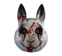 Halloween Face - Design with Long Ears, Smooth Black Texture, Adjustable Strap Seat, Flexible Costume Headwear Accessories | Ideal for Cosplay Parties, Holidays, Stage Performances